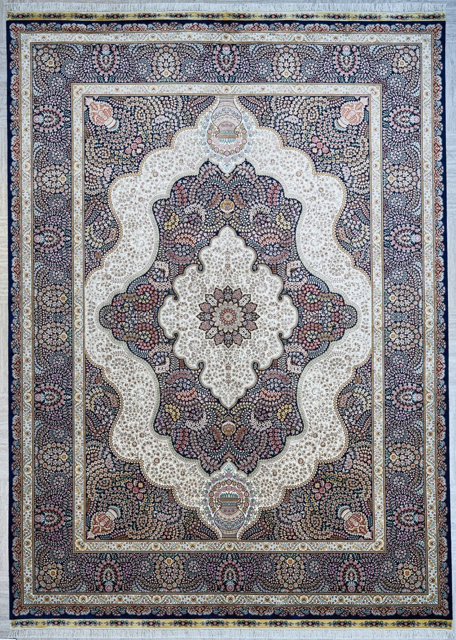 Chinese Traditional Medallion With Floral Design Silk Oversized Rug product image #27139156017322