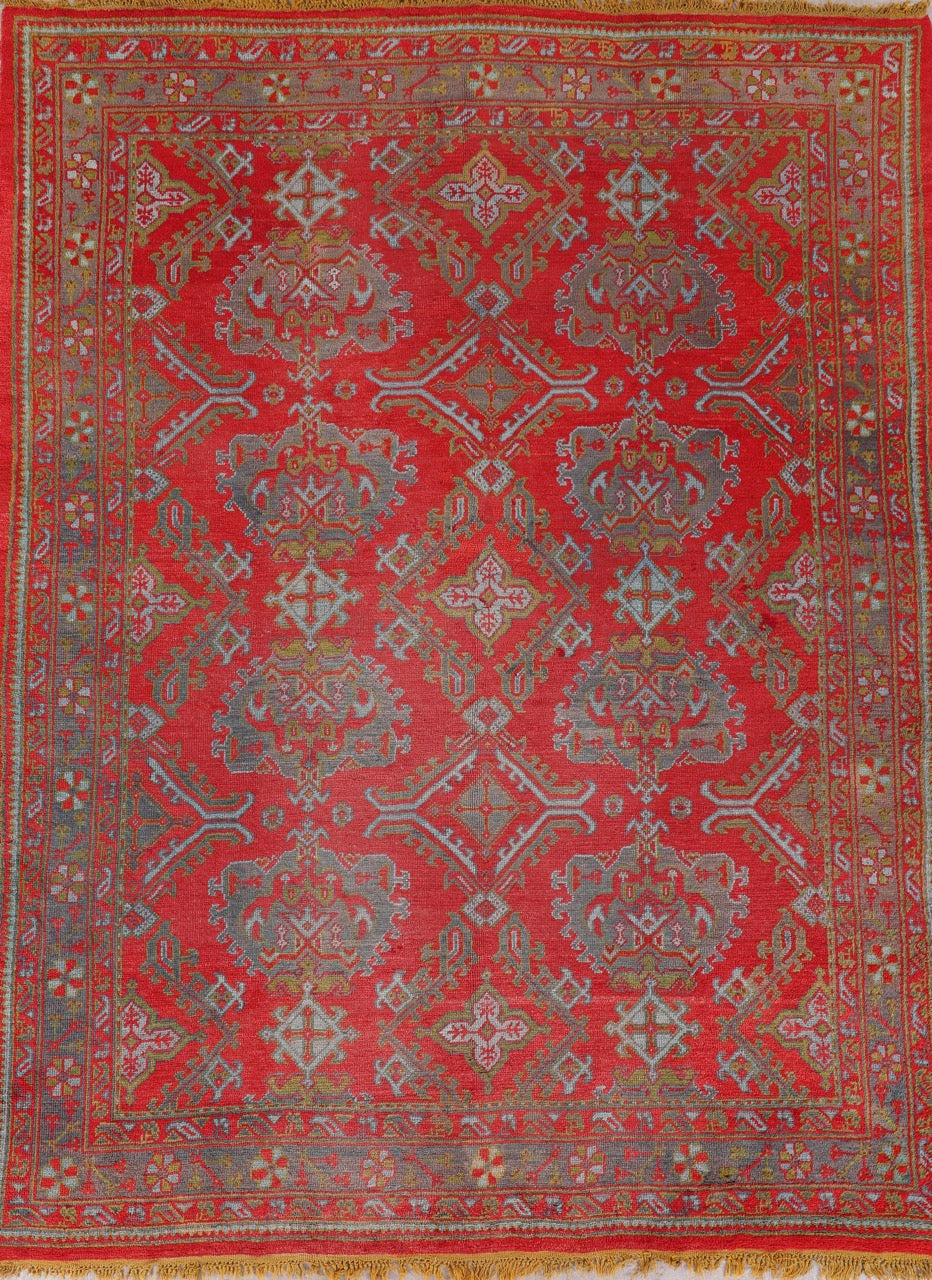 Handmade Fine Antique Turkish Oushak Wool Area Rug product image #27819200774314