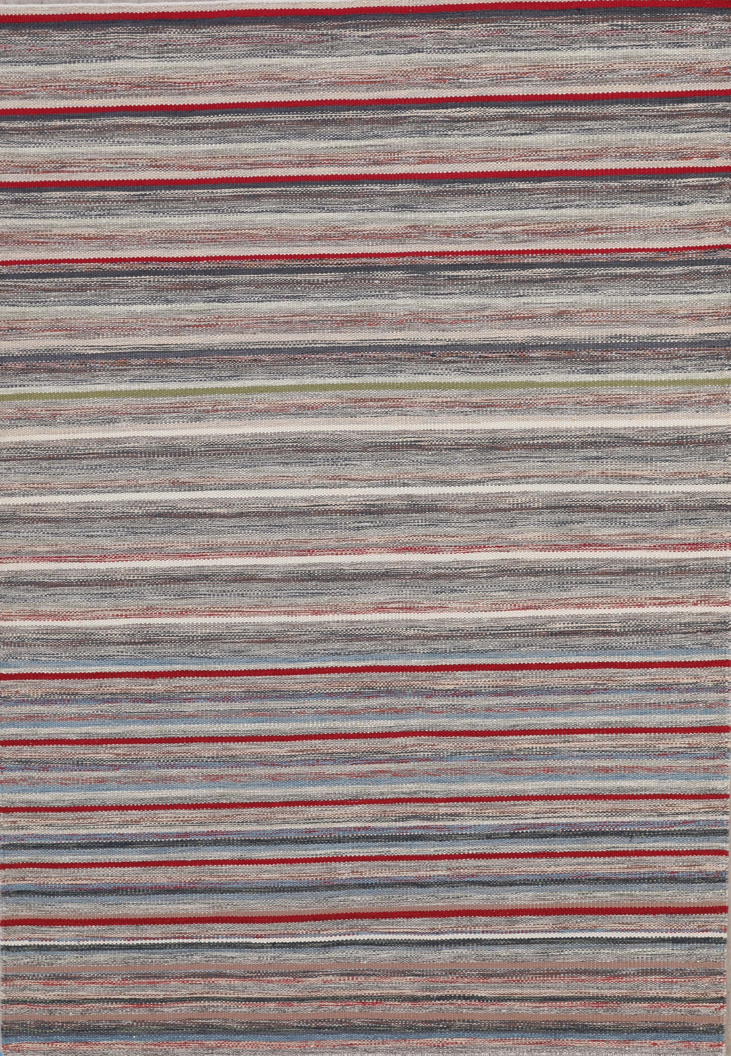 Handmade Modern Striped Multicolor Wool Kilim product image #27645079552170