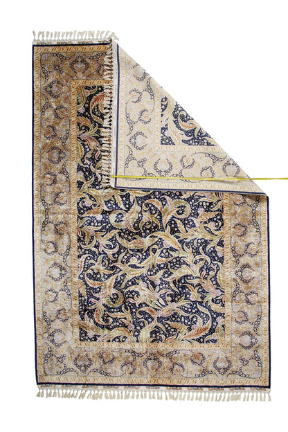 China Traditional Floral Silk Rug With Turkish Pattern And  China  Design