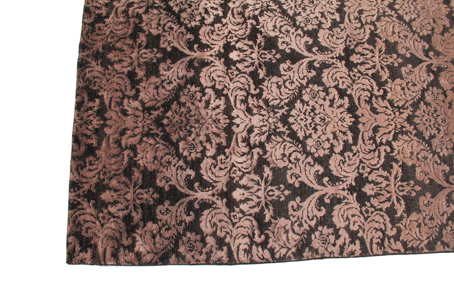 Indian Contemporary  Handwoven Wool & Silk Area Rug