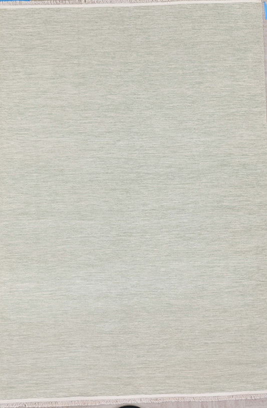 Modern  Wool Silk Multicolor Nepali Flat Weave  Kilim