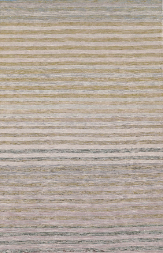 Handmade Modern Wool Multicolor Striped Kilim featured #7562519773354 