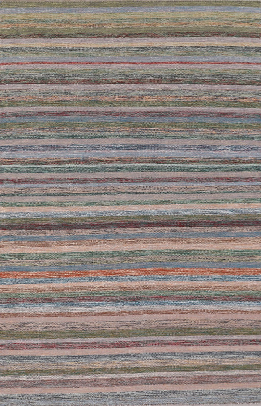 Modern Handmade Wool Multicolor Nepali Kilim
