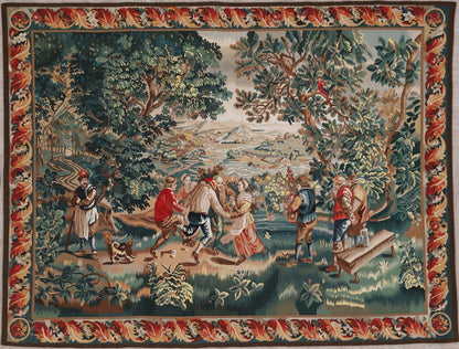 Unique Fine Romanian Wine Harvest Festival Wool Tapestry-id1
