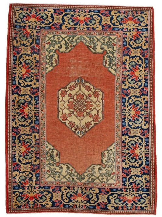Traditional Turkish Vintage Wool Area Rug