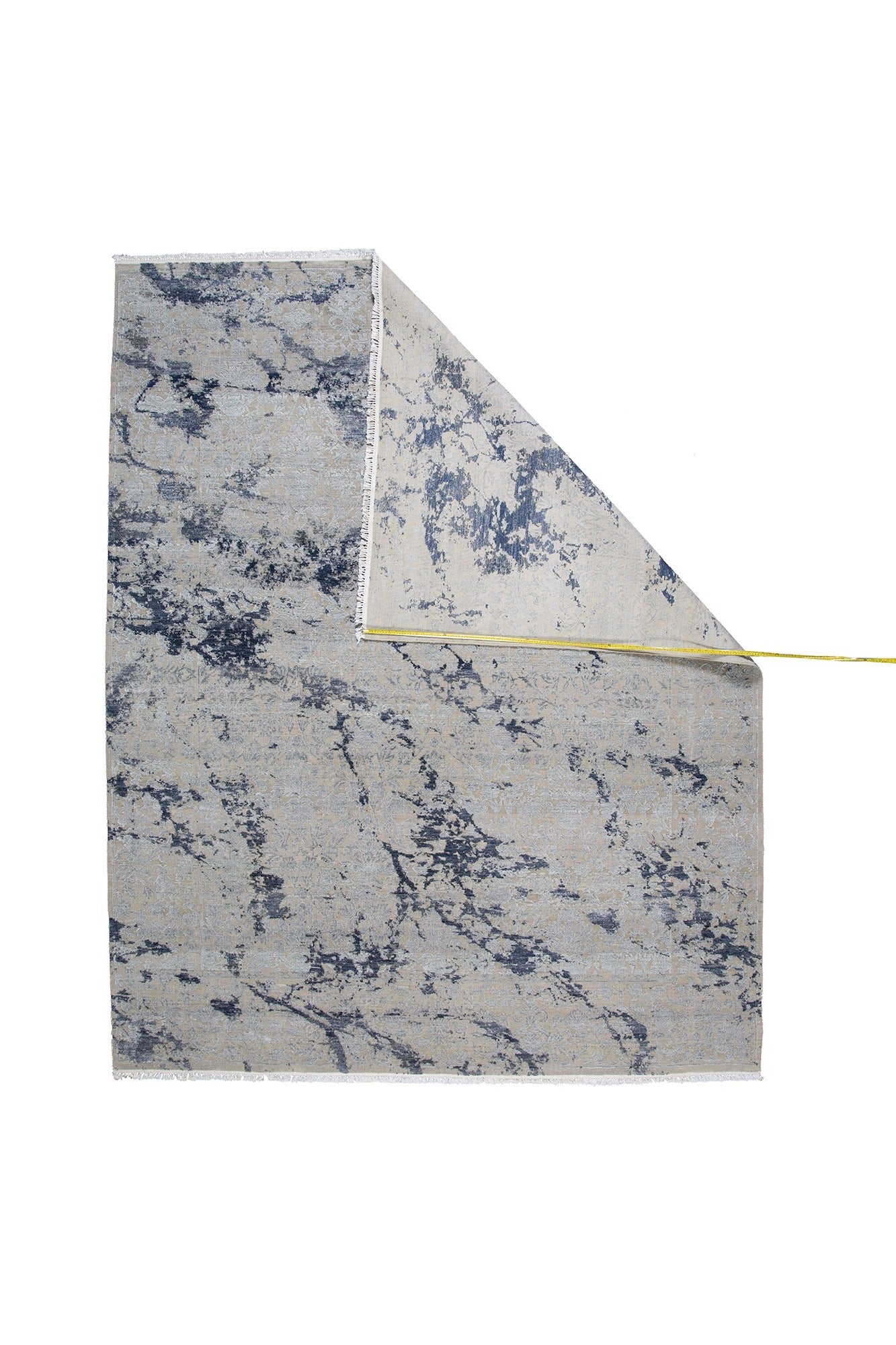 Modern Indian Wool & Silk Area Rug With An Abstract Design