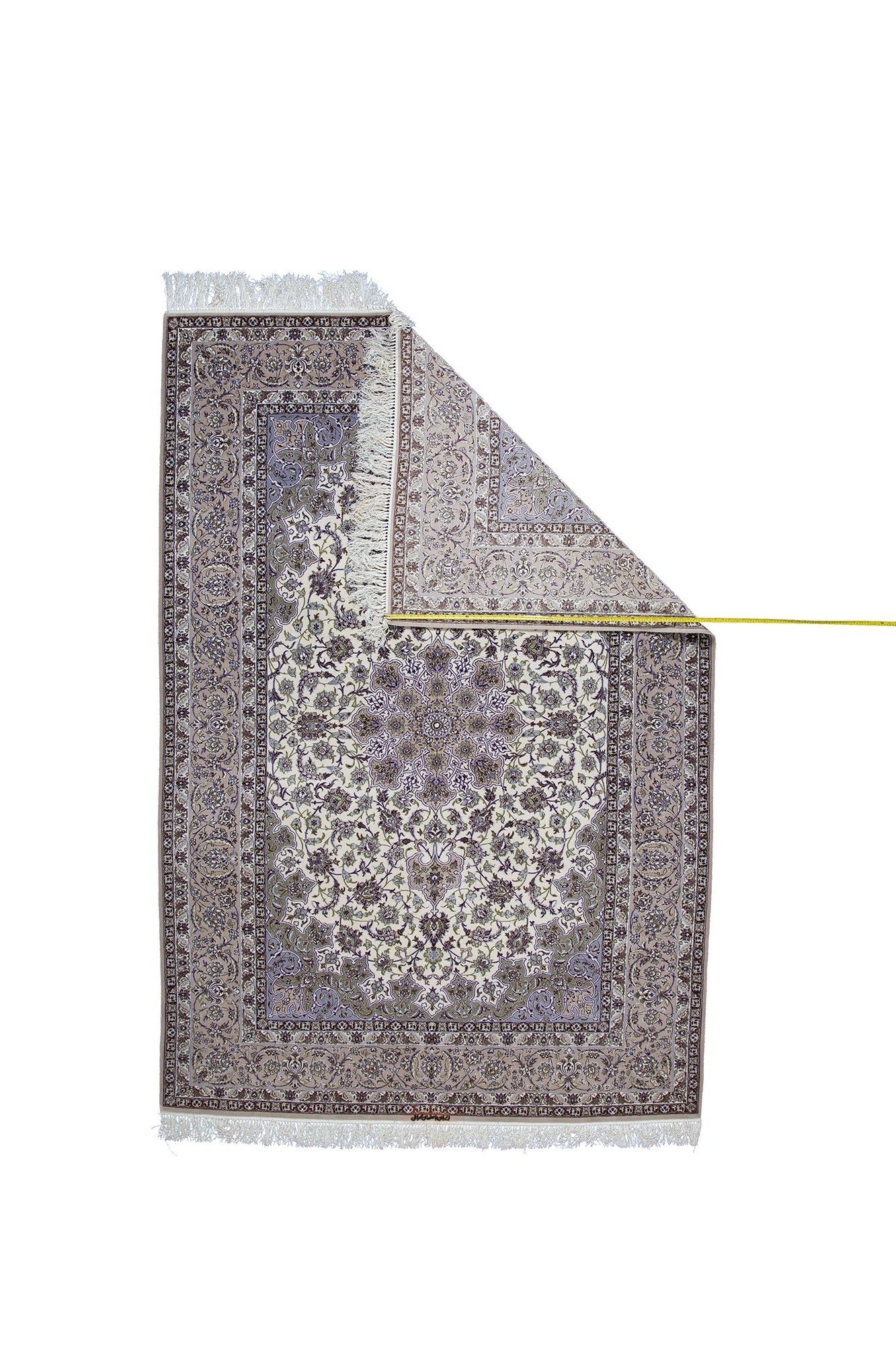 Persian Isfahan Hand-Knotted Area Rug