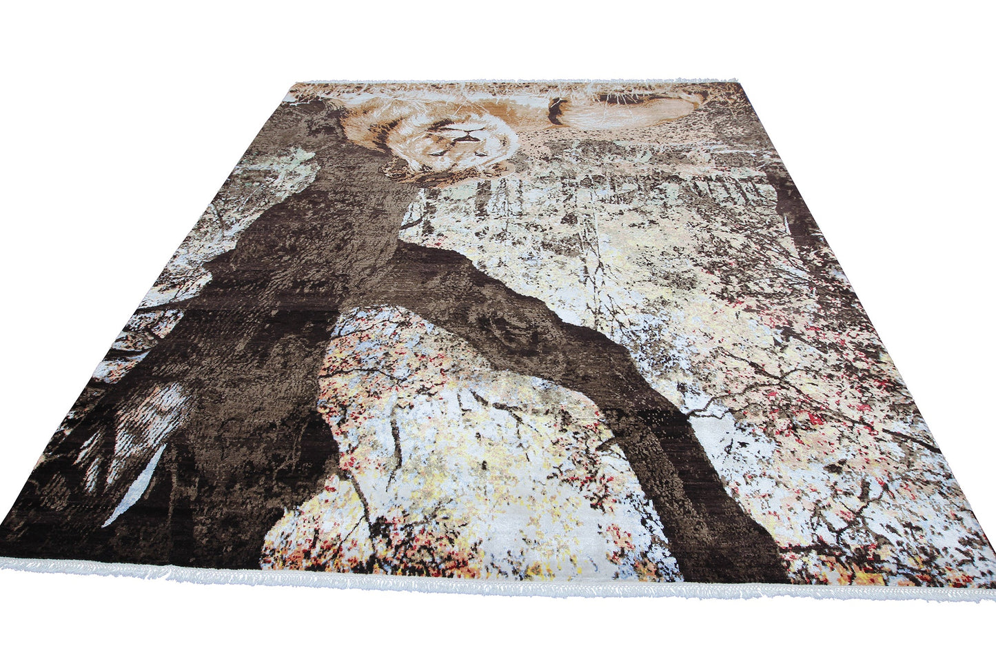 Indian Modern Fine Hand-knotted Wool & Silk Area Rug