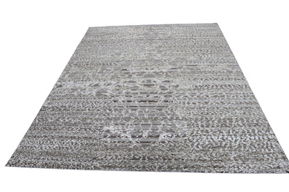 Modern Indian Handmade Area Rug with an Abstract Design