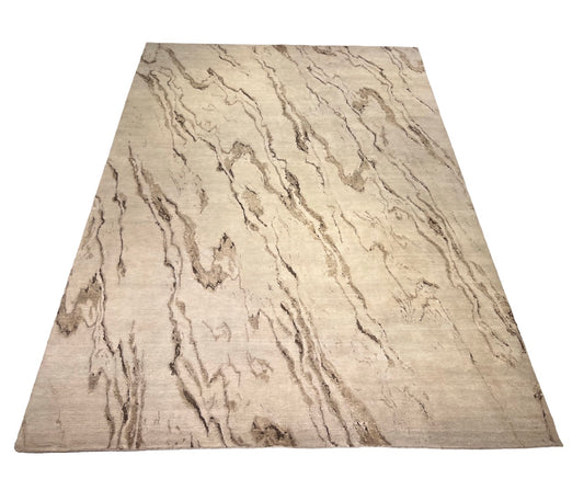 Modern Indian Handmade Rug With Onyx Design