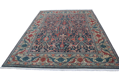 Traditional Handmade Wool Area Rug with A floral Pattern-id6
