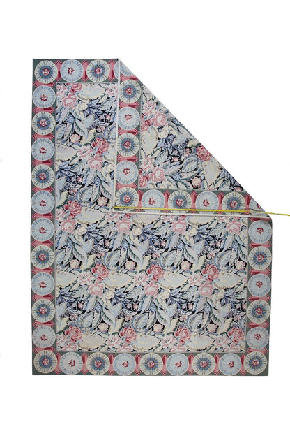 China Floral Needlepoint French Country Handmade Wool Area Rug