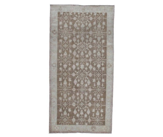 Turkish Handmade With a classic Design Wool Runner Rug
