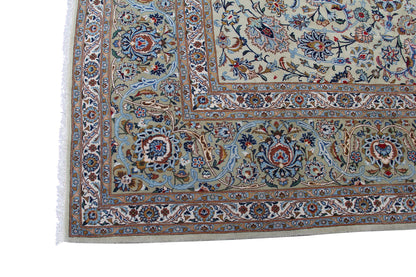 Traditional Persian Kashan Handmade Wool And Silk Carpet-id8
