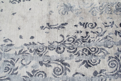 Contemporary  Nepal Handmade Bamboo Silk Oversized Area Rug