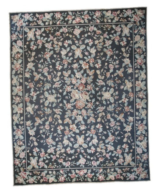Portuguese Needlepoint  With a Floral Design