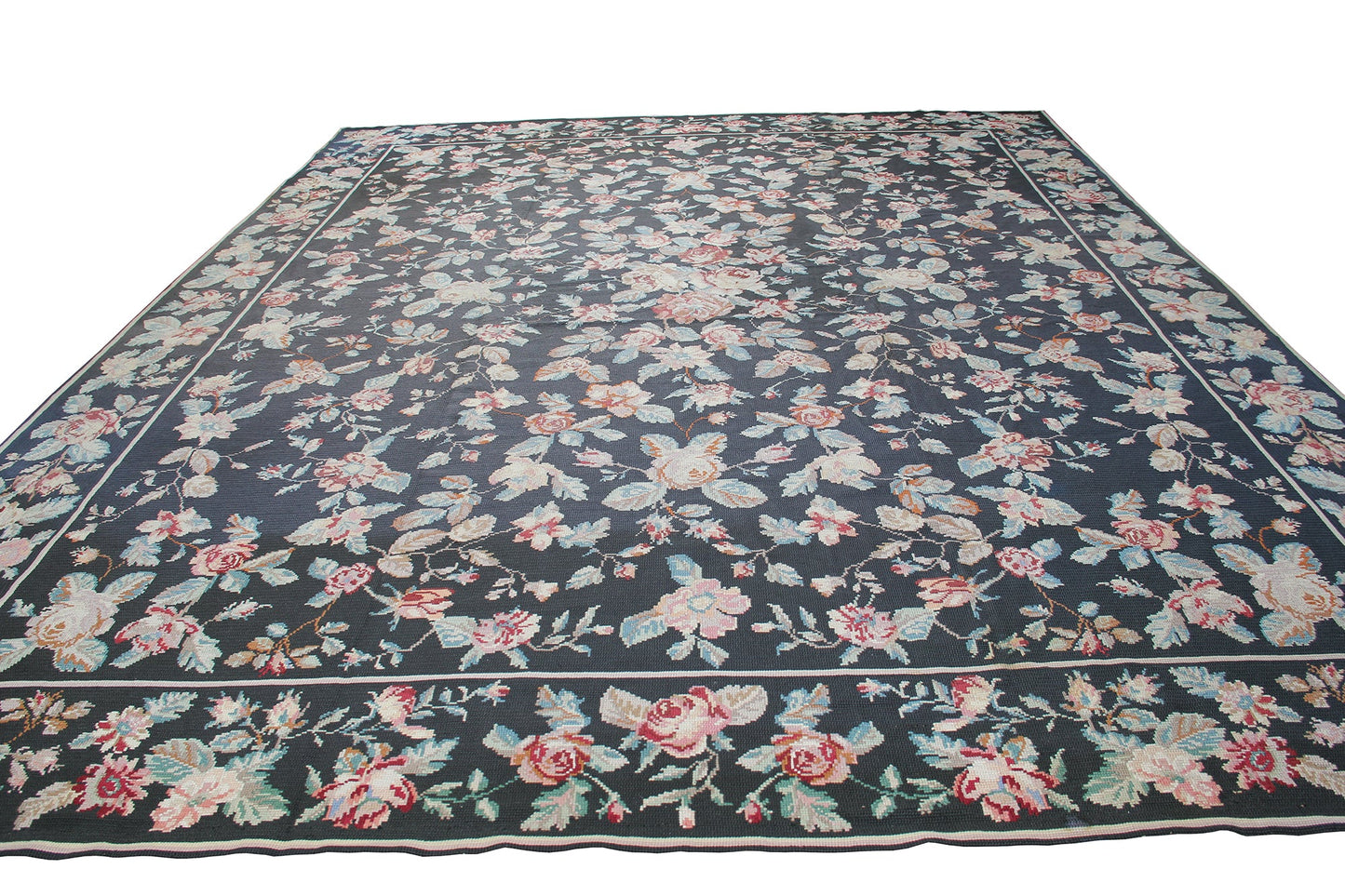 Portuguese Needlepoint  With a Floral Design