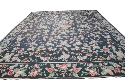 Portuguese Needlepoint  With a Floral Design