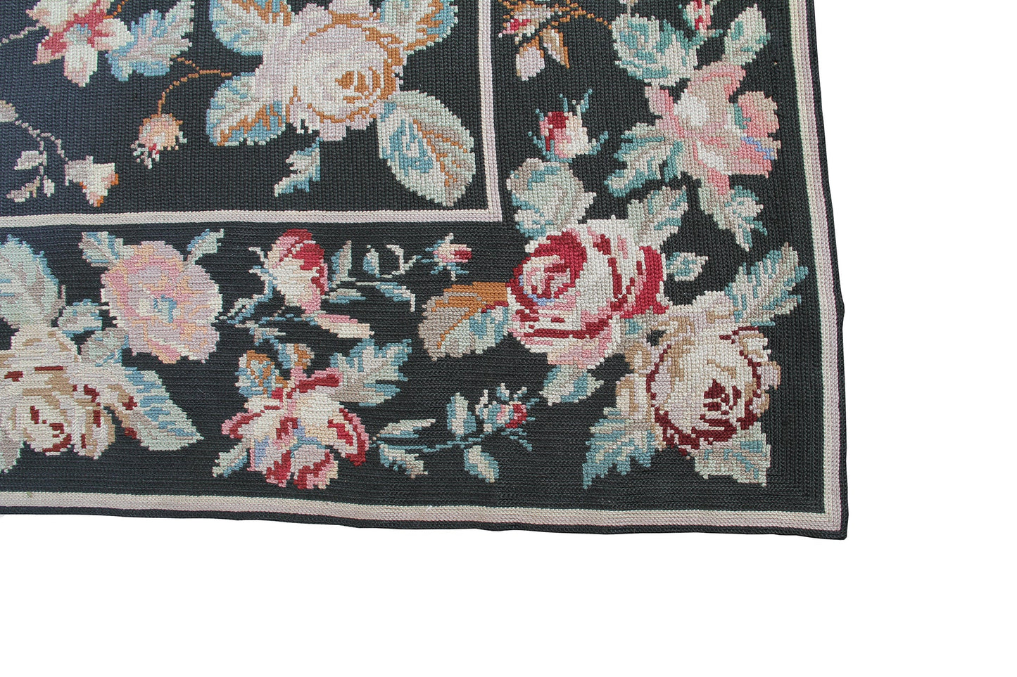 Portuguese Needlepoint  With a Floral Design