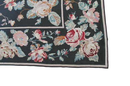 Portuguese Needlepoint  With a Floral Design