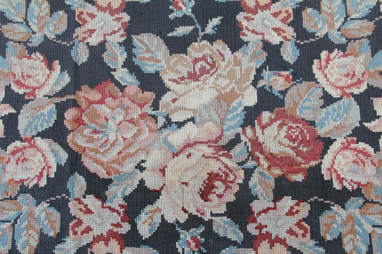 Portuguese Needlepoint  With a Floral Design