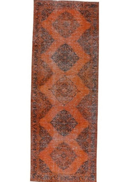 Turkish Vintage Distressed  Wool Runner Rug