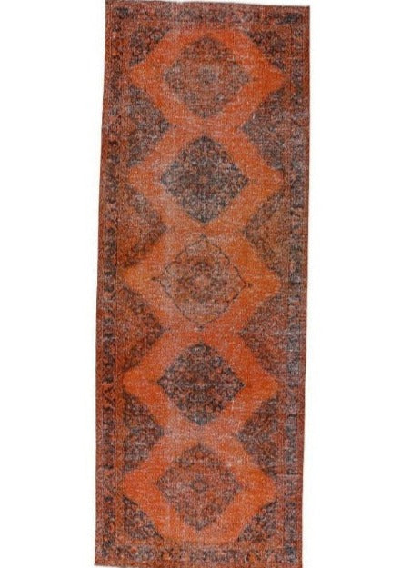 Turkish Vintage Distressed  Wool Runner Rug