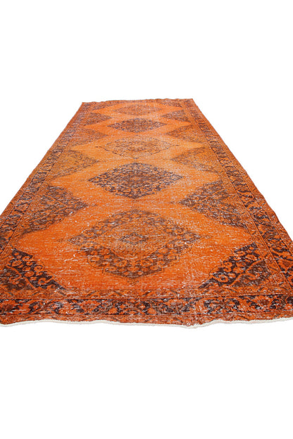Turkish Vintage Distressed  Wool Runner Rug