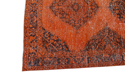 Turkish Vintage Distressed  Wool Runner Rug