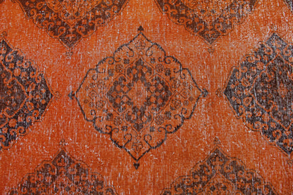Turkish Vintage Distressed  Wool Runner Rug