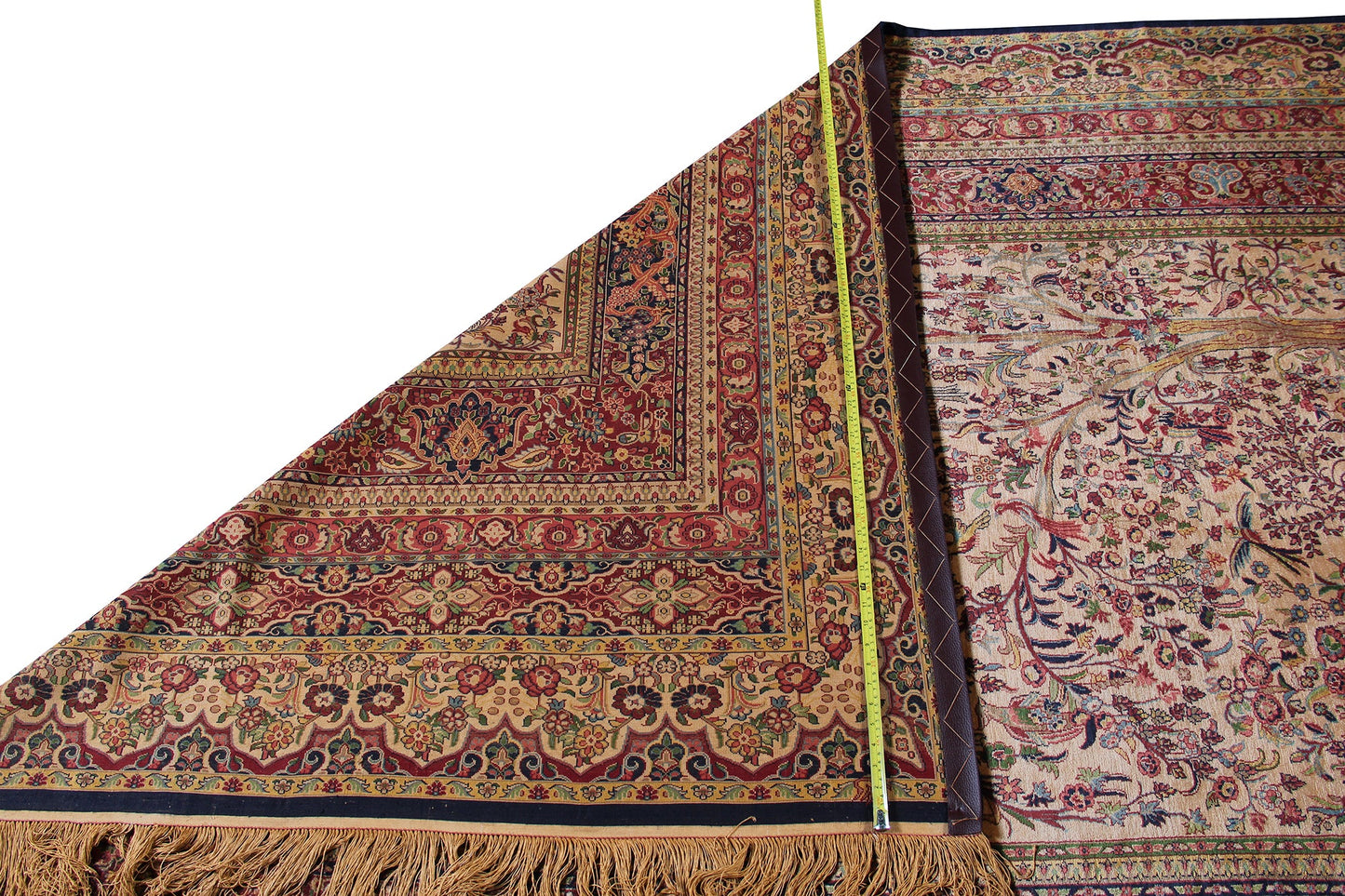 Persian Traditional Tree Of Life Handmade Pure Silk  Area Rug. Fifth Day Of Creation