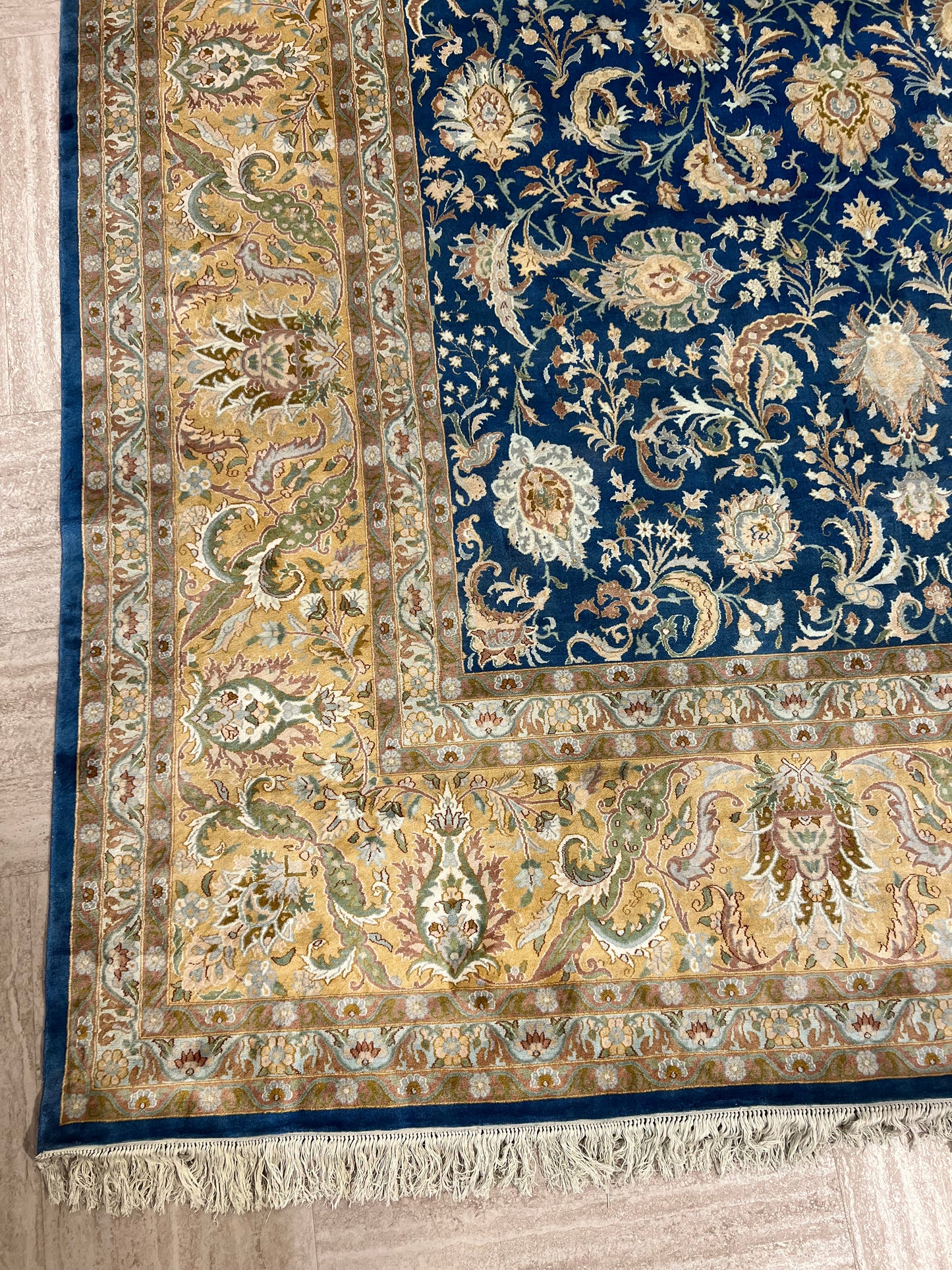 Kashmir Pure Silk Floral Rug