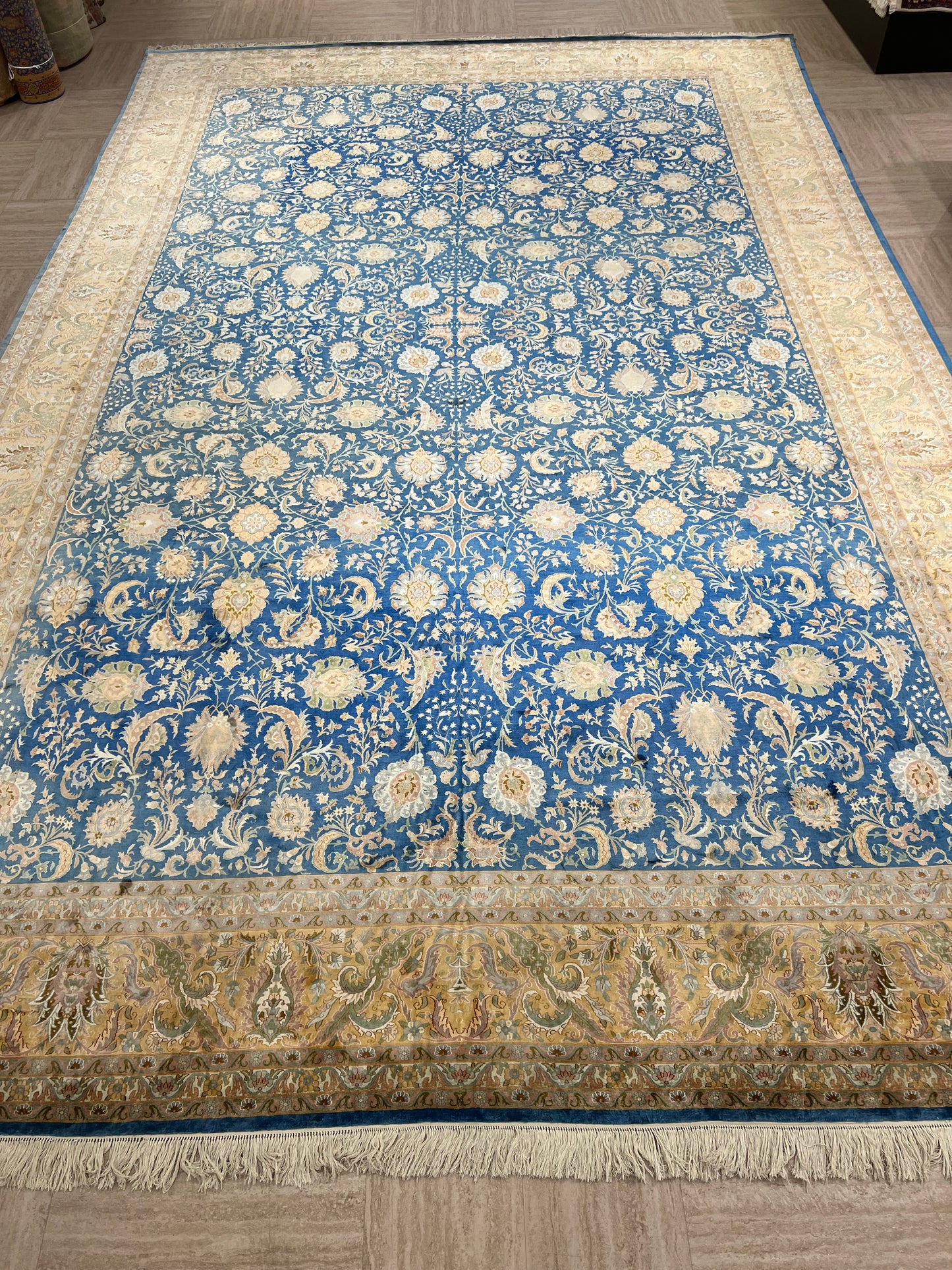 Kashmir Pure Silk Floral Rug