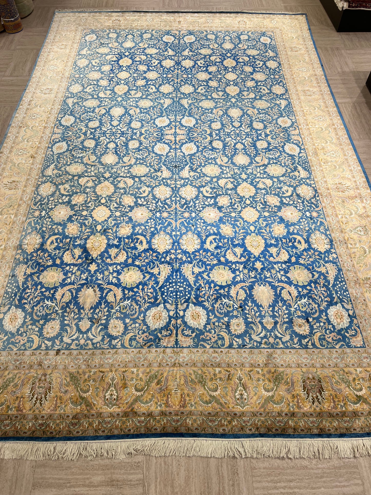 Kashmir Pure Silk Floral Rug