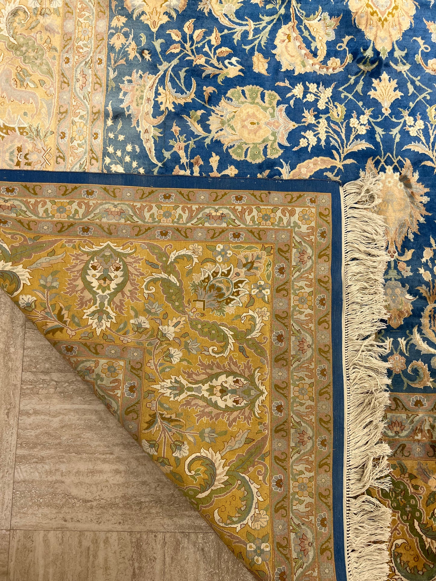 Kashmir Pure Silk Floral Rug