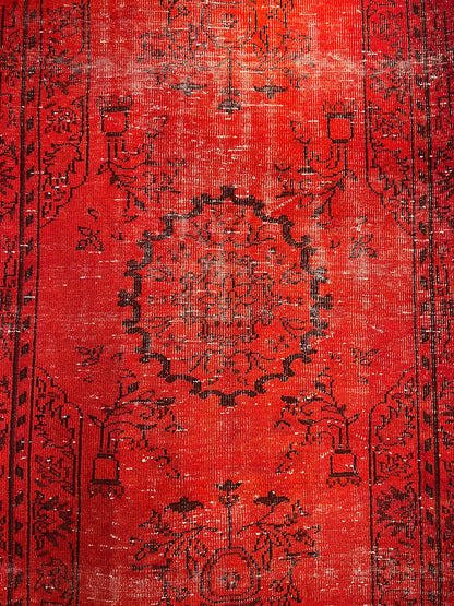 Turkish Fine Handmade Over-Dyed Wool Area Rug