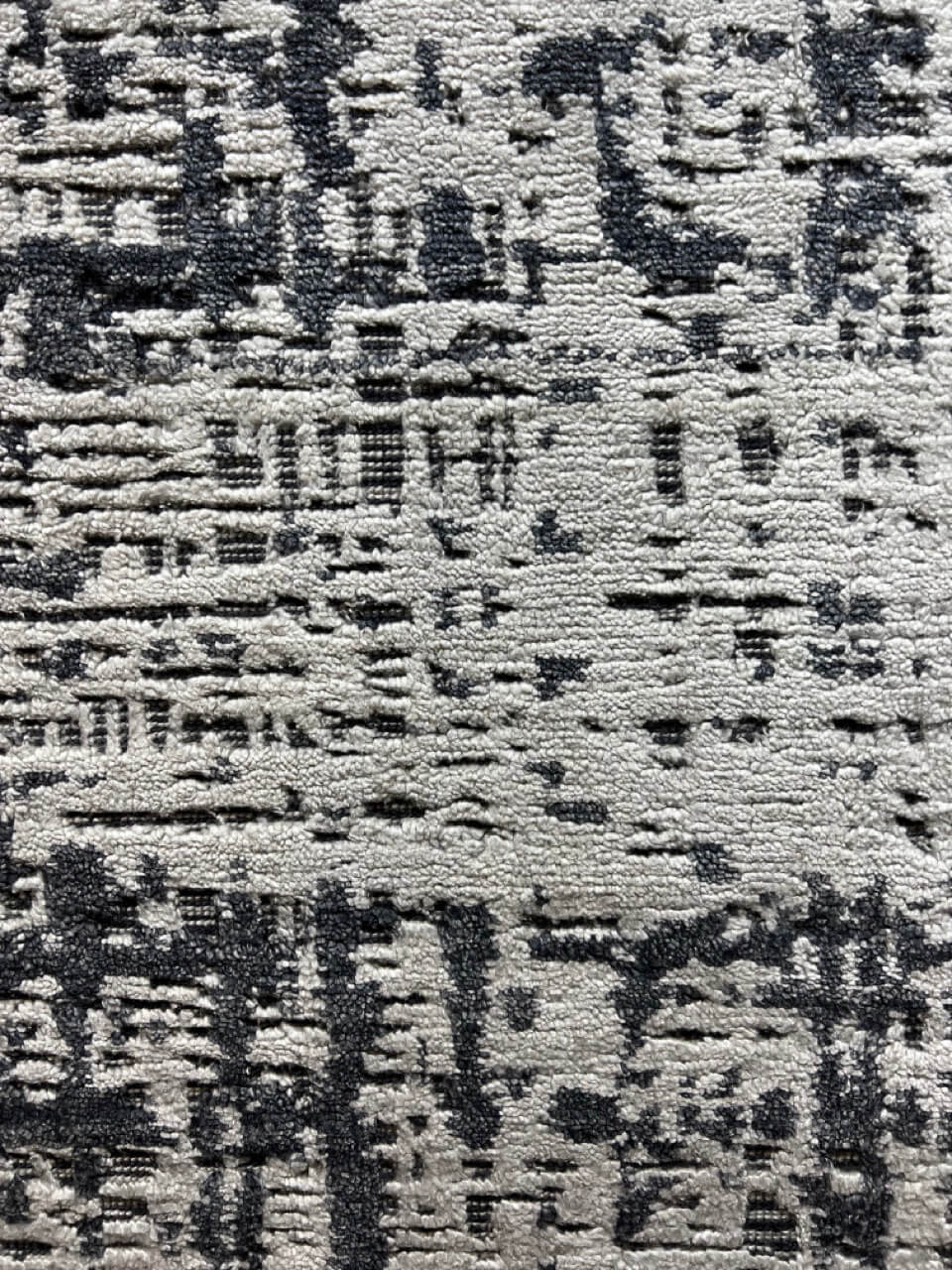 Hand-Loom Modern Indian Dark Blue And Light Blue Fine  Carpet