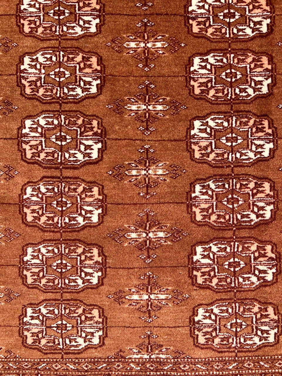 Wool Hand-Knotted Bokhara Rug From Pakistan.