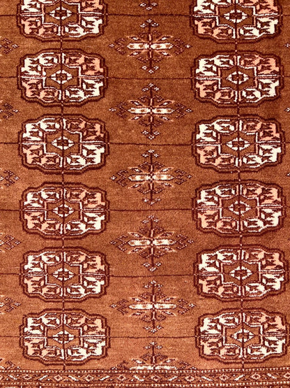Wool Hand-Knotted Bokhara Rug From Pakistan.