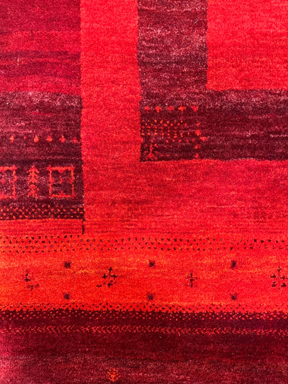 Indian  Handwoven Gashgai Similar To Navaho Area Rug-id2
