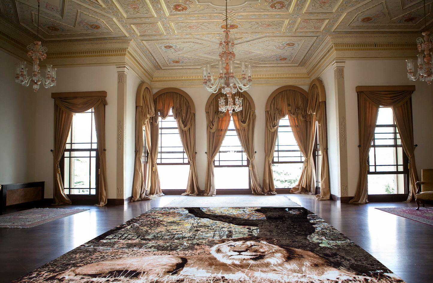 Indian Modern Fine Hand-knotted Wool & Silk Area Rug