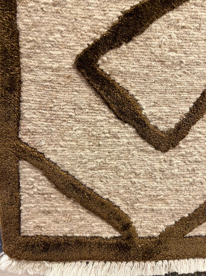 Modern Wool And Silk Indo Handmade Carpet