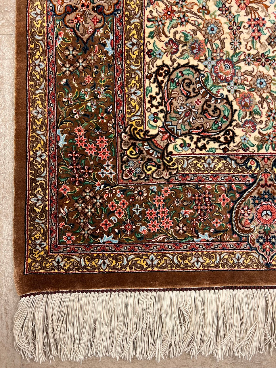 Fine Handmade Persian Medallion Maragh Silk Rug product image #27562527752362