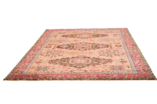 Indian Handmade Wool Rug  Heriz Design