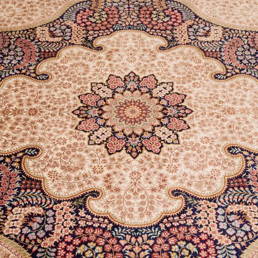 Chinese Traditional Medallion With Floral Design Silk Oversized Rug product image #27139155099818