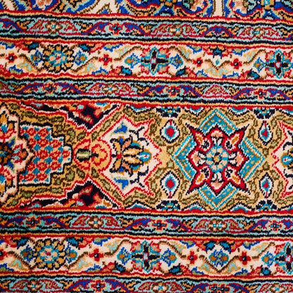 Kashmir Handcrafted Silk Area Rug Persian Gonbad Design