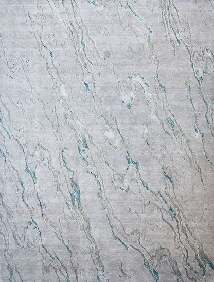 Indian Modern Bamboo Silk With An Onyx Pattern Rug