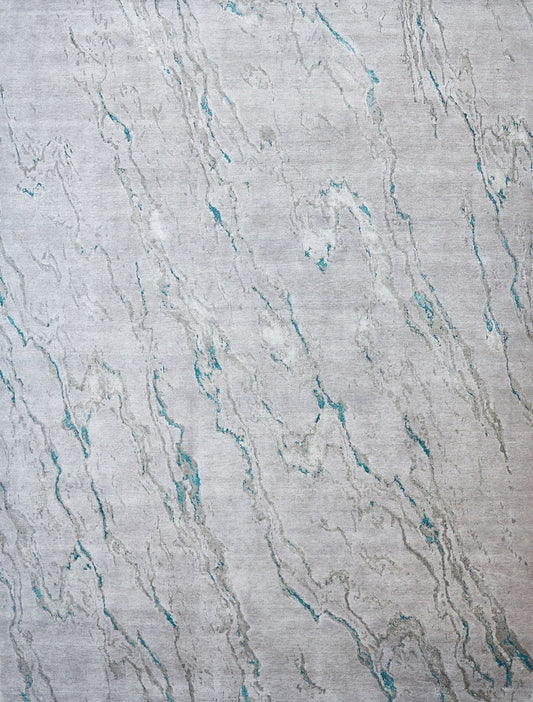 Indian Modern Bamboo Silk With An Onyx Pattern Rug