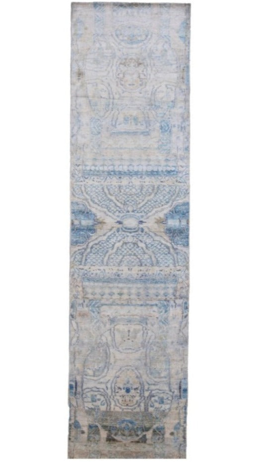Modern Transitional Indian Hand-Knotted Runner featured #7616754483370 
